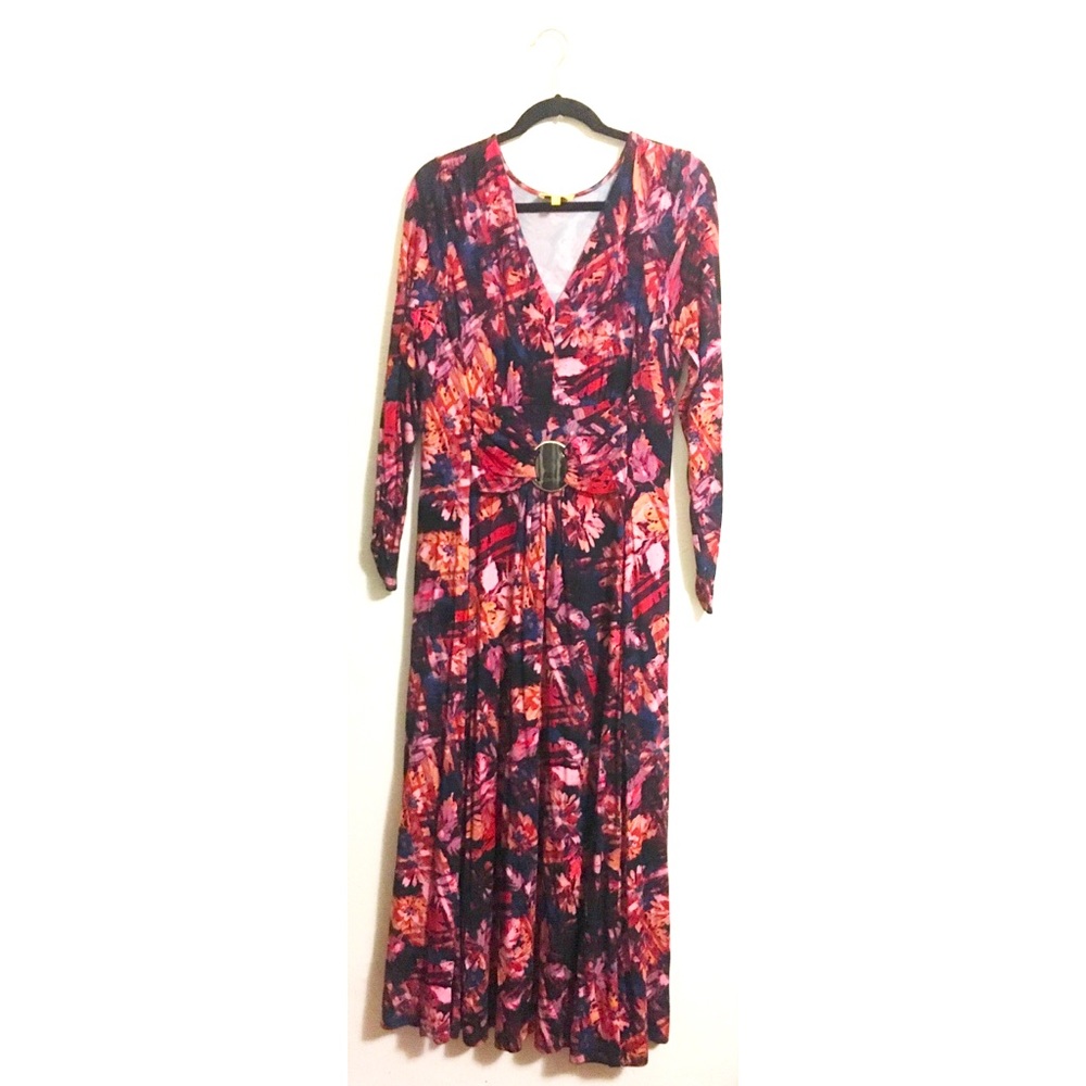 New Liz Lange Floral Abstract Maxi Dress